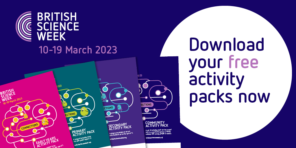 British Science Week (@scienceweekuk) on Twitter photo Today is the day, British Science Week 2023 has begun 🥳🤩! Don't forget to tag us <a href="/ScienceWeekUK/">British Science Week</a> and use the hashtag #BSW23 to show us all the brilliant ways you celebrate!
It's not too late to find ways to get involved - check out our What's on page:
britishscienceweek.org/whats-on/ Today is the day, British Science Week 2023 has begun 🥳🤩! Don't forget to tag us <a href="/ScienceWeekUK/">British Science Week</a> and use the hashtag #BSW23 to show us all the brilliant ways you celebrate!
It's not too late to find ways to get involved - check out our What's on page:
britishscienceweek.org/whats-on/
