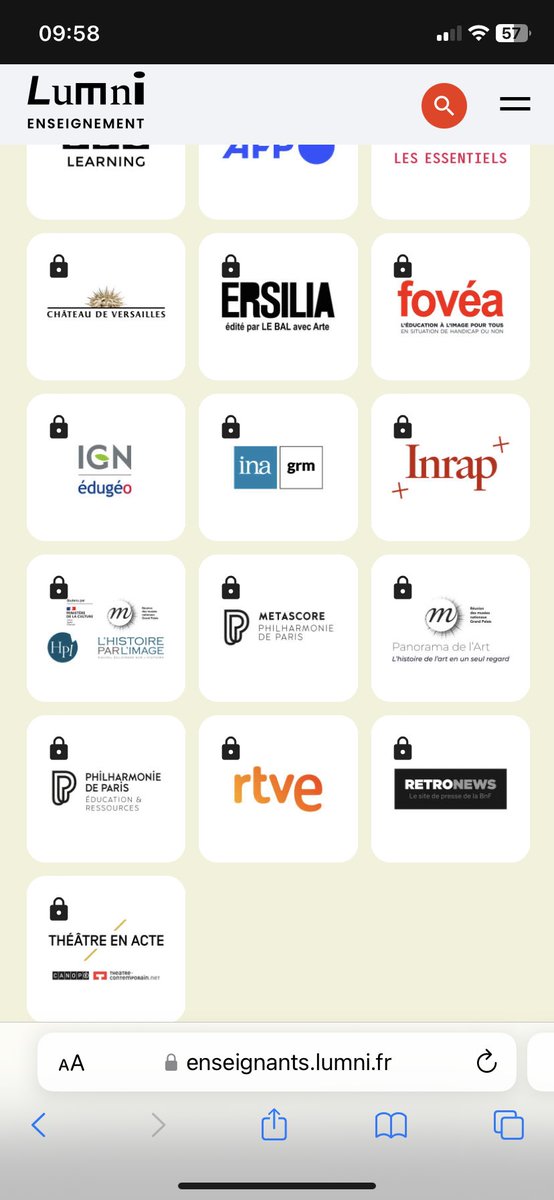 Et rappelez vous qu’avec vos identifiants académiques, vous avez accès à l’ensemble des #Ress_Num de la philharmonie etc. en vous connectant via <a href="/LumniEnseignant/">LumniEnseignant</a> ou via le <a href="/GAR_education/">GAR</a>