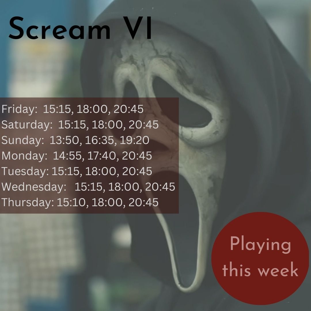 HackneyPH's tweet photo. Hello everybody, and happy Friday
Our new releases this week are:
🎬65
😱Scream
🛀Meet Me in the Bathroom
Head over to our website to book your tickets now!!🎫
#65Movie #JourneyOfSelfDiscovery #HopeIsOutThere #Scream6 #HorrorMovies #picturehouse #hackneypicturehouse https://t.co/FGrw7H8efm