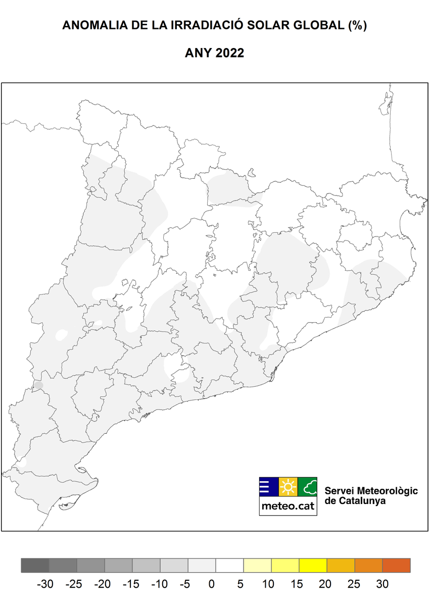 meteocat's tweet photo. 📝A punt la versió ampliada del Butlletí Anual 2022:

🌧️Sec al litoral/prelitoral Central i extrems nord/sud del litoral. Normal al Tarragonès i Pirineu més occidental. Plujós al massís del Port.
🌡Excepcionalment càlid.
🌞Radiació inferior a la normal.

👉https://t.co/ORSZtRdVUP https://t.co/65FJwFX2CF