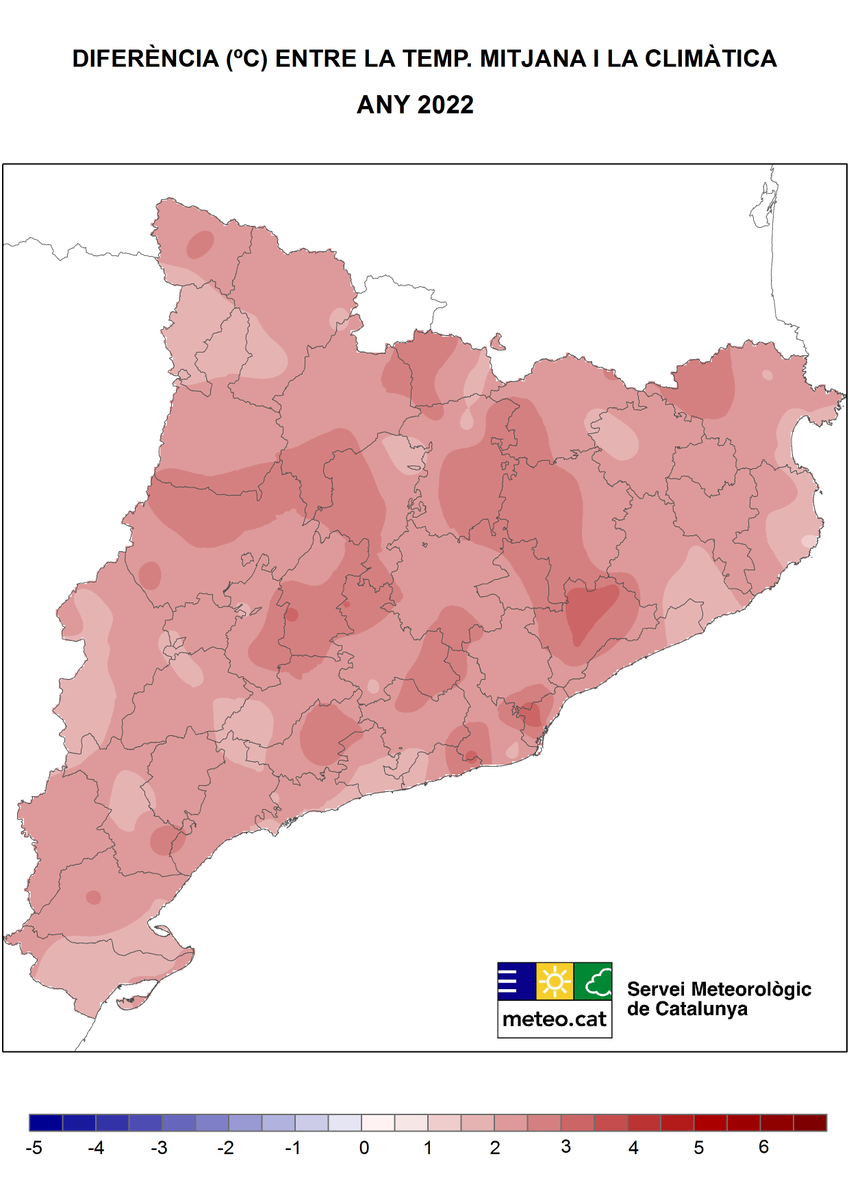 meteocat's tweet photo. 📝A punt la versió ampliada del Butlletí Anual 2022:

🌧️Sec al litoral/prelitoral Central i extrems nord/sud del litoral. Normal al Tarragonès i Pirineu més occidental. Plujós al massís del Port.
🌡Excepcionalment càlid.
🌞Radiació inferior a la normal.

👉https://t.co/ORSZtRdVUP https://t.co/65FJwFX2CF