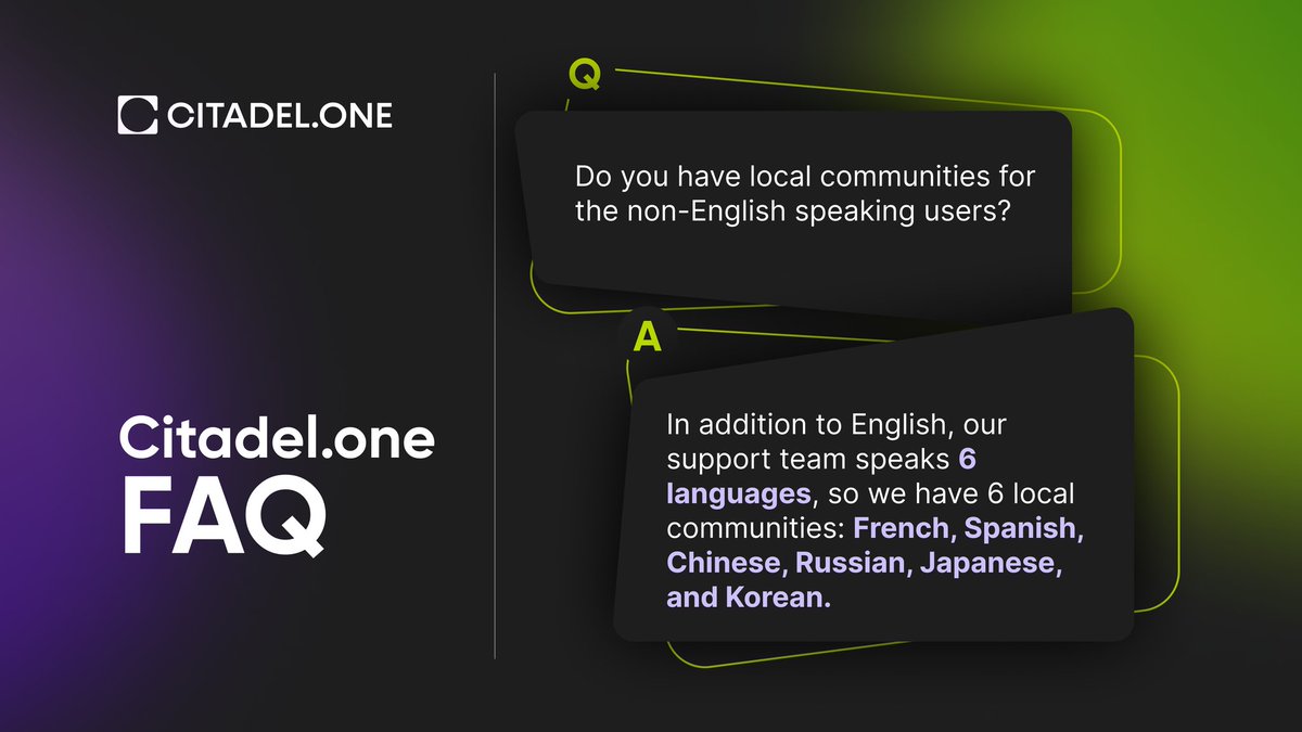Join our local communities in your native language!

⁃ 24/7 support
⁃ Safe
⁃ Community of like-minded people

🇨🇳: t.me/citadel_zh
🇫🇷: t.me/citadel_fr
🇪🇸: t.me/citadel_esp
🇯🇵: t.me/citadel_japan
🇰🇷: t.me/citadel_kor
🇷🇺: t.me/citadel_rus