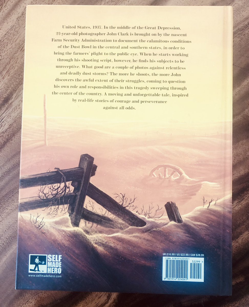 DoubleZCreative's tweet photo. Top recommendation- Aimee De Jongh’s graphic novel DAYS OF SAND. A portrait of life in the Dust Bowl in the 1930s. Simply stunning stuff! Mixing history and fiction in a truly brilliant way! Out on @SelfMadeHero #daysofsand https://t.co/ACOwxFqmvA