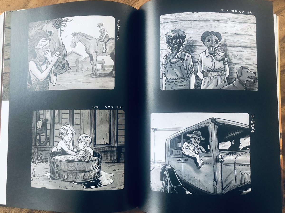 DoubleZCreative's tweet photo. Top recommendation- Aimee De Jongh’s graphic novel DAYS OF SAND. A portrait of life in the Dust Bowl in the 1930s. Simply stunning stuff! Mixing history and fiction in a truly brilliant way! Out on @SelfMadeHero #daysofsand https://t.co/ACOwxFqmvA