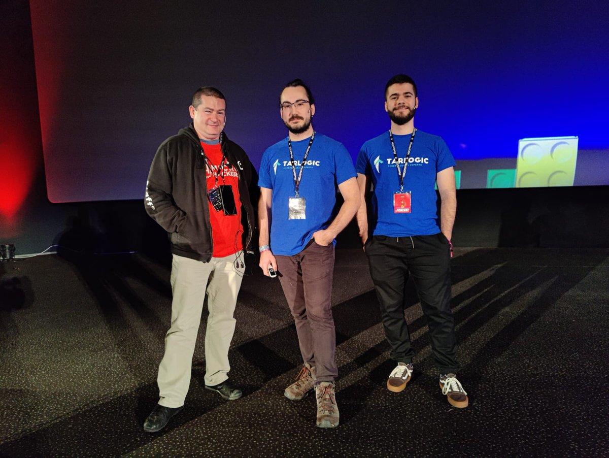 TarlogicES's tweet photo. Es la hora de #BlueTrust. ¿@patowc les habrás dado algo de tu Chi a Jesús y Antón verdad?
@rootedcon #ciberseguridad https://t.co/h2iRv2Q03X