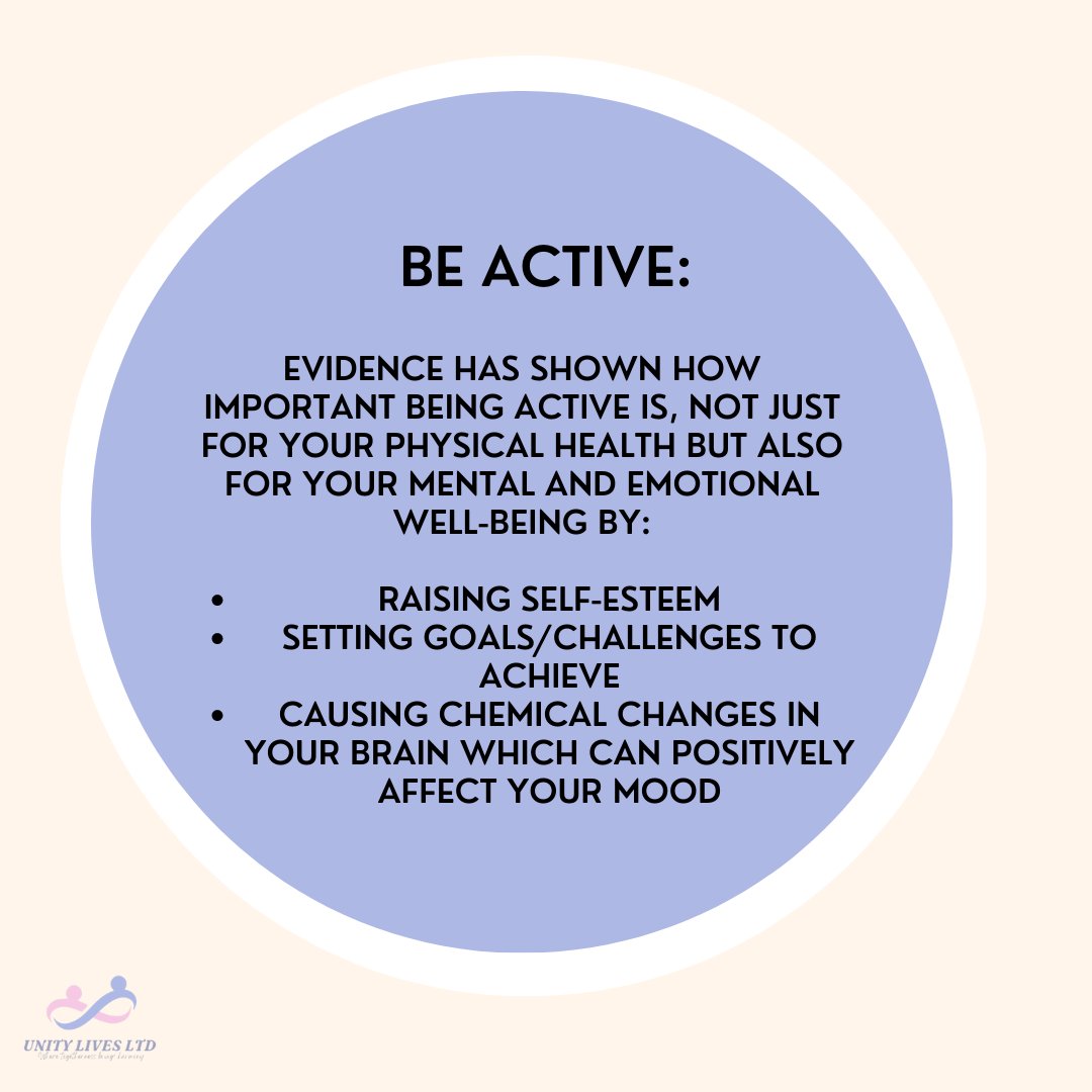 ltd_lives's tweet photo. For this week's #fivewaystowellbeingfriday we're focusing on being active! Evidence has shown how important being active is for your mental well-being. Whether it's a walk in the park, going to the gym or just having a dance around your living room all movement is positive! https://t.co/wsBWT3O1h2