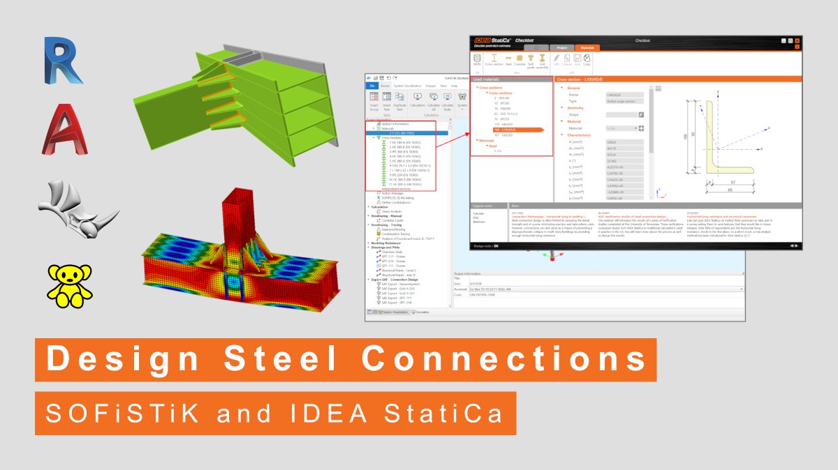 SofistikForYou's tweet photo. This free webinar will teach you how to model, analyse and design steel connections with SOFiSTiK and IDEA StatiCa.

Watch the recording here:
https://t.co/CK7BsbnuOP https://t.co/fpnegTzT2l