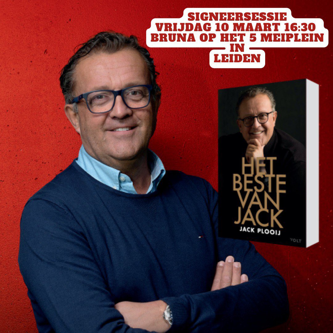 Vandaag de laatste signeersessie van <a href="/jackontracks/">Jack Plooij</a> om 16:30 in de Bruna op het 5 Meiplein in Leiden!