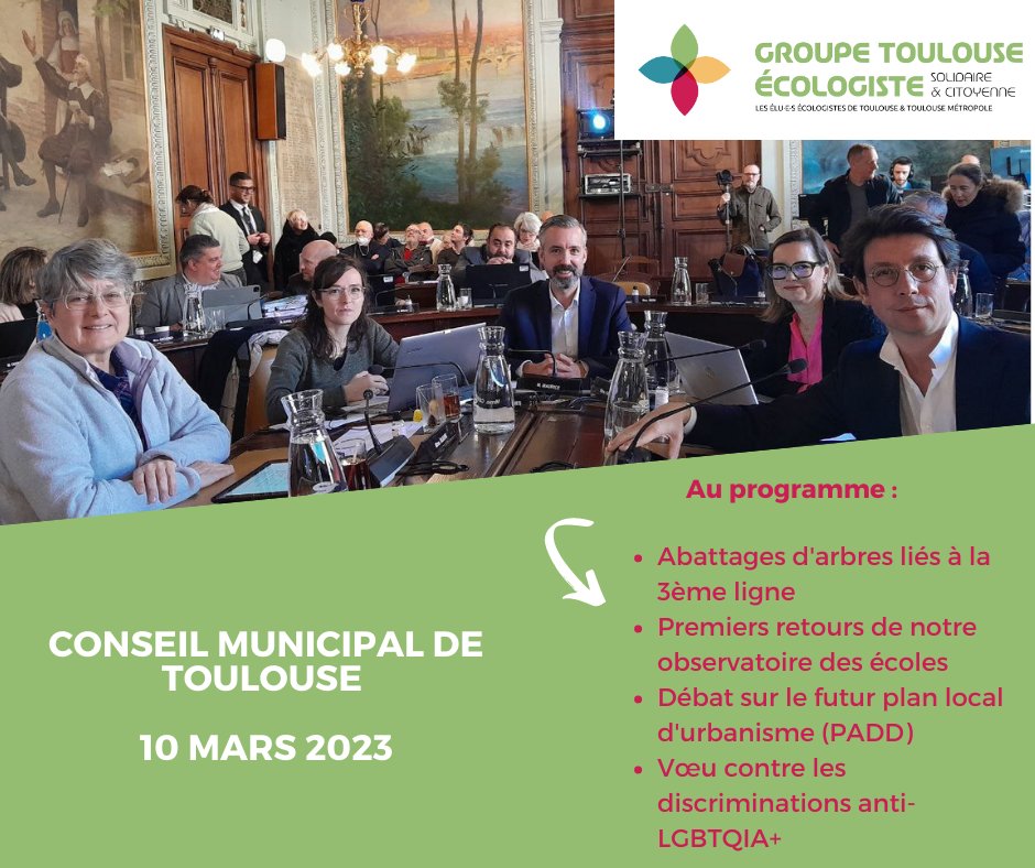 🔴Aujourd'hui se tient le Conseil municipal de #Toulouse #CMToulouse 🔴

📽️Suivez-le en direct ici : metropole.toulouse.fr

🧶Déroulez ce fil pour retrouver nos interventions tout au long de la journée ⤵️