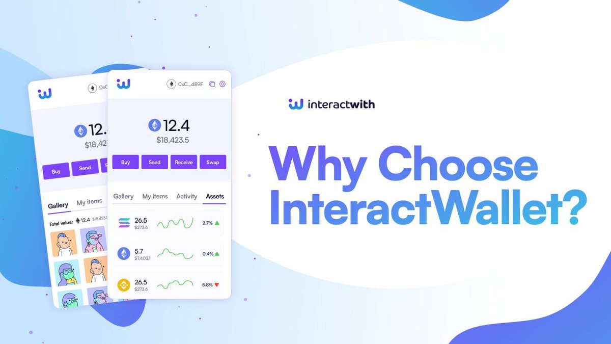 _InteractWith's tweet image. Why #InteractWallet?

🔹 Gamified experience
🔹 Social network features
🔹 Awareness notifications
🔹 Swapping and gallery view
🔹 Engaging and stimulating

interactwith.com