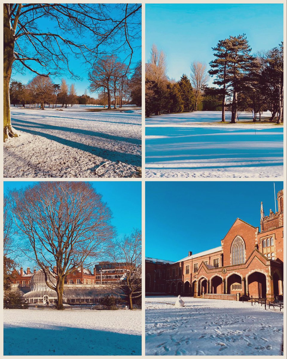 A beautiful walk to work this morning in the snow #sneachta #LoveQUB