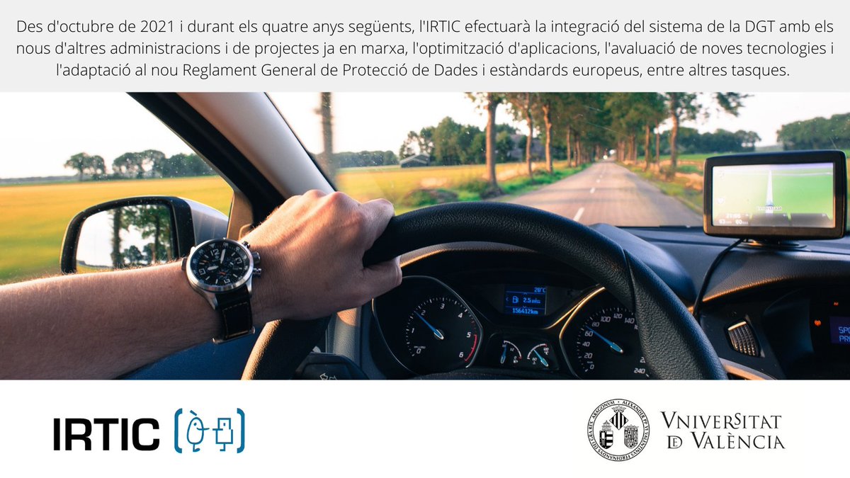 🛣️ 🚗 Durant els pròxims anys, l'institut d'investigació efectuarà la integració del #sistema de la #DGT amb els nous d'altres administracions i projectes ja en marxa.

➡️ Més informació: uv.es/uvweb/institut…