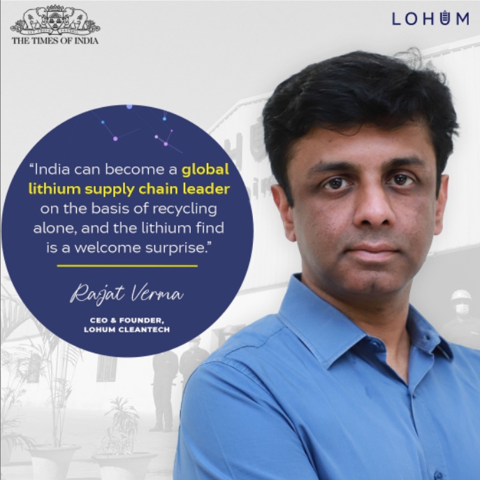 lohum's tweet photo. India has the potential to become a global leader in the lithium supply chain. At Lohum, we're committed to unlocking the potential of battery recycling to help build a sustainable future &amp; are excited to play a key role in this opportunity.

Read here: https://t.co/CHsXrijigj https://t.co/LwXWqh34rg