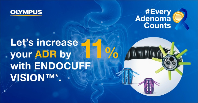 OlympusMedUKIE's tweet photo. How can you increase your Adenoma Detection Rate (ADR)❔

With #ENDOCUFF VISION™❕

During this years' international #ColonCancerAwarenessMonth we're focusing on the importance of the #ADR and highlighting solutions that support you in your daily practice...

#EveryAdenomaCounts
