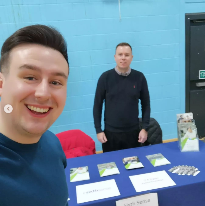 Lee and Scott had a fantastic day yesterday at @EastwoodHighERC attending their #career fair for #ScotAppWeek23!

Contact us on 01355 698011 for more information on our #apprenticeships 

#ScotAppWeek #UnlockingPotential #WeAreMCG #BeGreat #Friday #apprentice #Scotland