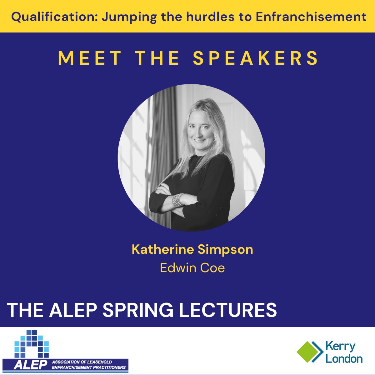 ALEPofficial's tweet image. Meet the speaker!  

The Law Commission has looked at reforming the position so that there can be general estate rights, but what about the position on mixed-use property? Katherine Simpson of @EdwinCoe will be tackling this issue at the ALEP Spring Lectures.  

#CPD #ALEPlecture