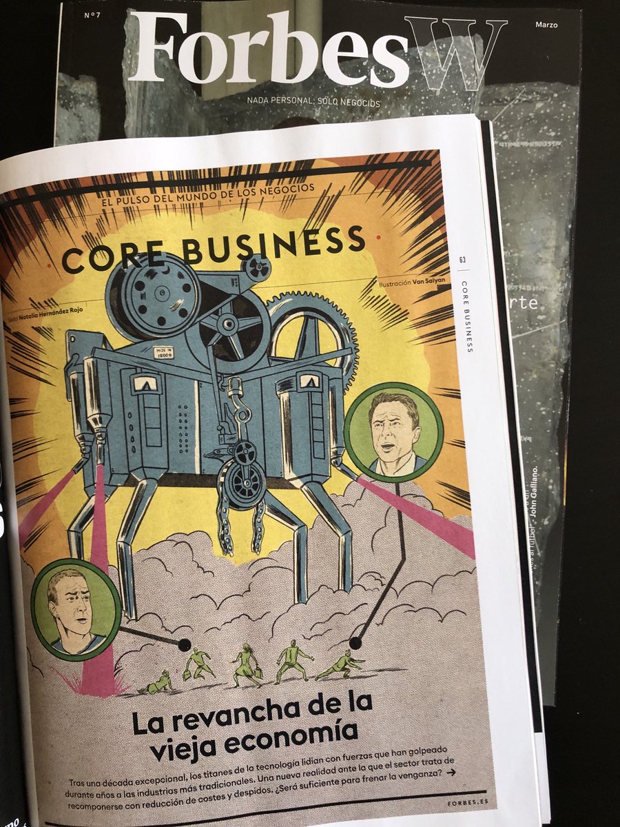 Este mes en ⁦<a href="/Forbes_es/">Forbes_es</a>⁩ “La revancha de la vieja economía” Tras una década excepcional, los titanes de la tecnología lidian con fuerzas que han golpeado a industrias tradicionales. ¿Crece algún árbol hasta el cielo? Gracias ⁦<a href="/VanSaiyan/">Van Saiyan</a>⁩ por fantástica ilustración😍
