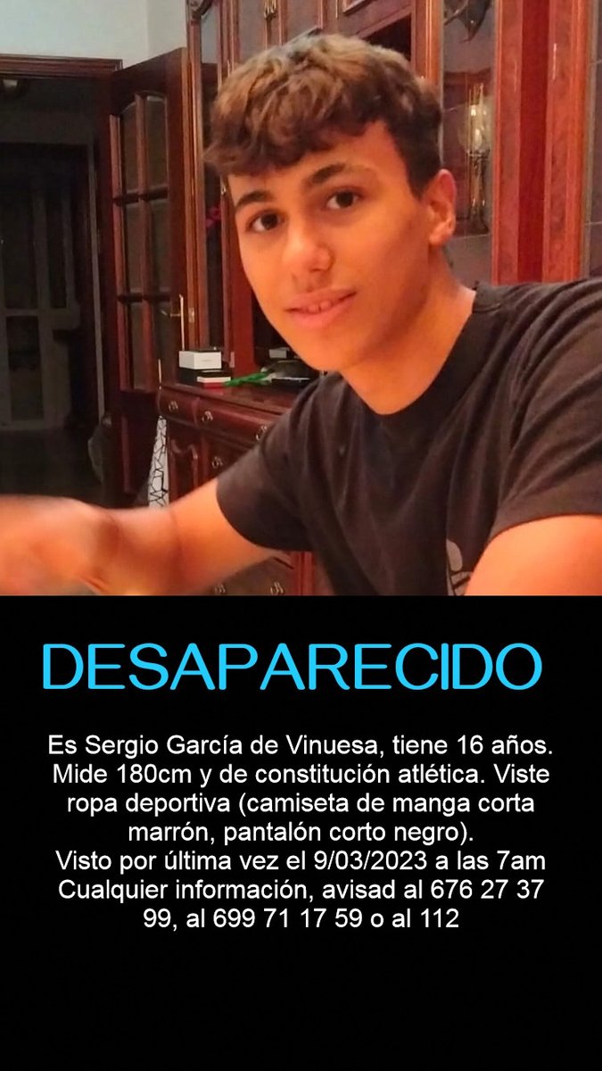 AmpaGalilei's tweet photo. Menor desaparecido en la Fuensanta. https://t.co/HK5IFje9o5