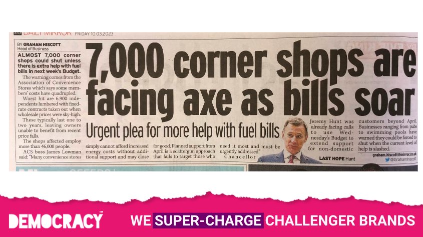 There is a stark warning today that the energy crisis may see thousands of corner shops close. As a business located on a thriving street of independent businesses in Manchester, this is a story close to our hearts #agencylife #shoplocal