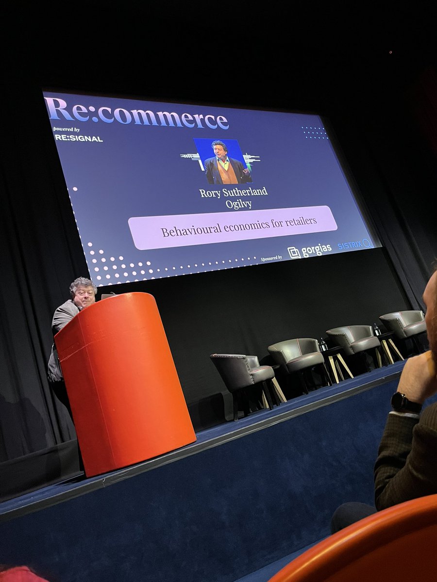 Re:commerce conference kicked off with Rory Sutherland. Looking forward to a day with interesting insights, organized by <a href="/re_signal/">Re:signal</a>.