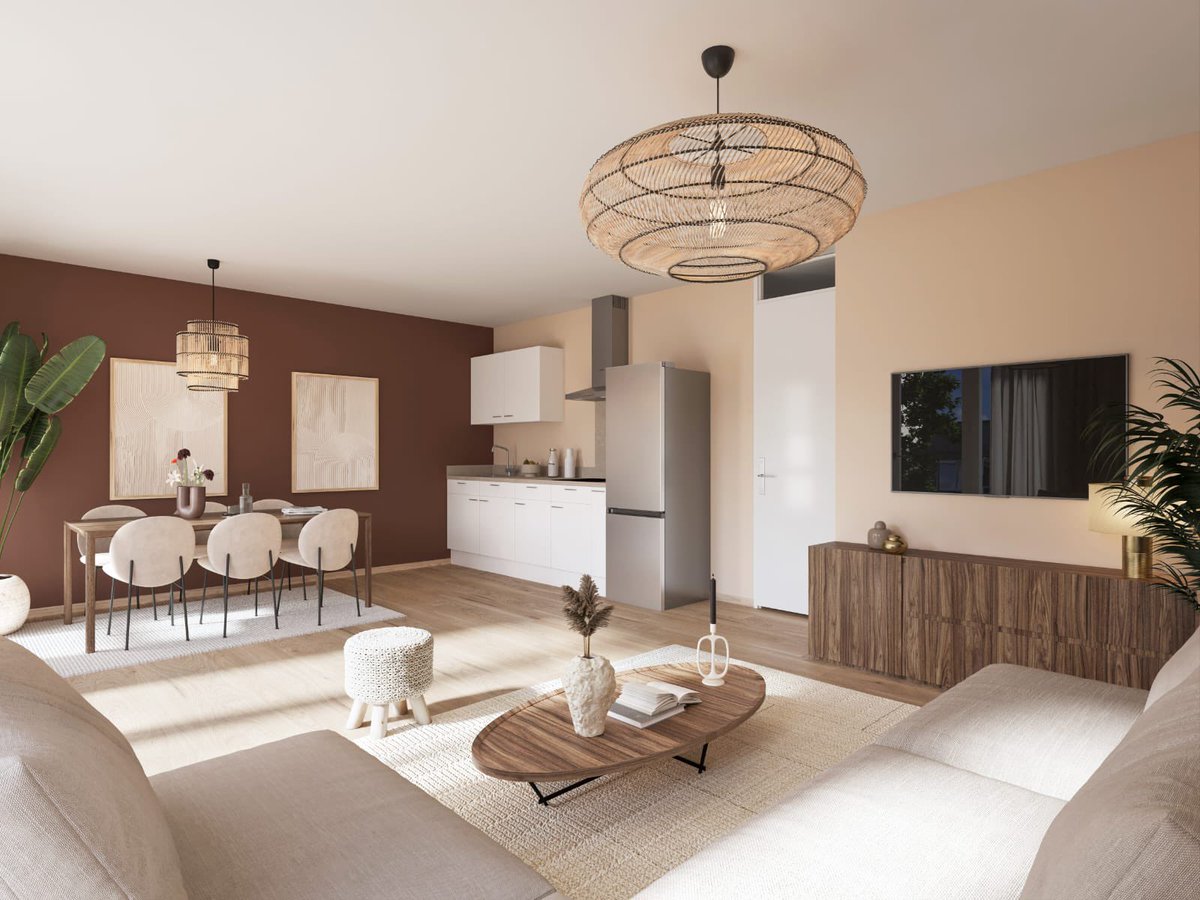 BienseDijkstra's tweet photo. Binnenkort starten we met deze 36 appartementen van 75-80 m2 incl. badkamer keuken en toilet. Prefab uit onze werkplaats. Extreem snel gerealiseerd, biobased, circulair, stikstofneutraal. Eerste aftoppingsgrens € 647,-/mnd @elkien is er klaar voor Hugo. Vernieuwen geeft energie https://t.co/32618eHl9M