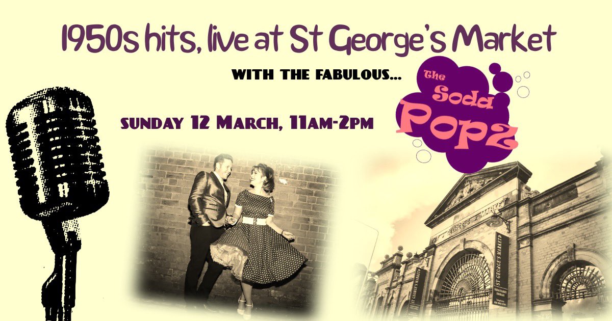 Looking forward to heading back to the fabulous @StGeorgesMarket this Sunday 11-2pm and performing all the best hits from 50s/60s! Hope to see you there! #rocknroll @whatsonNI @VisitBelfast @belfastcc @love_belfast @BelfastLive @ourbelfastmusic @BelfastChamber @NITouristBoard
