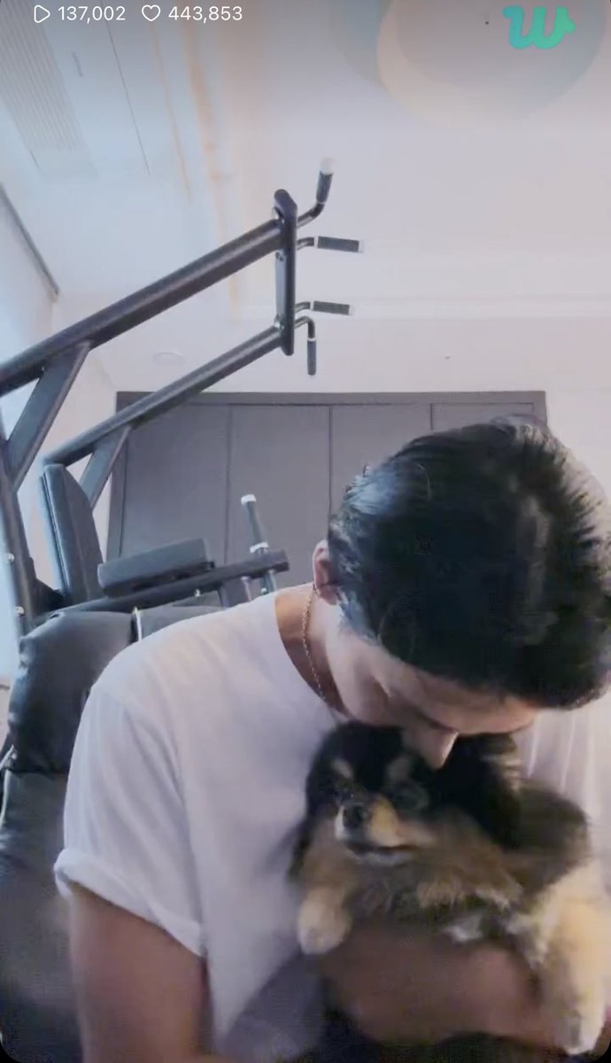btstranslation7's tweet photo. taehyung on weverse live: “yo”

(live with yeontan, his dog)
taehyung: (raising yeontan’s paw) hi everyone, my name is tannie! nice to meet you~ https://t.co/QqYg7ml7bq
