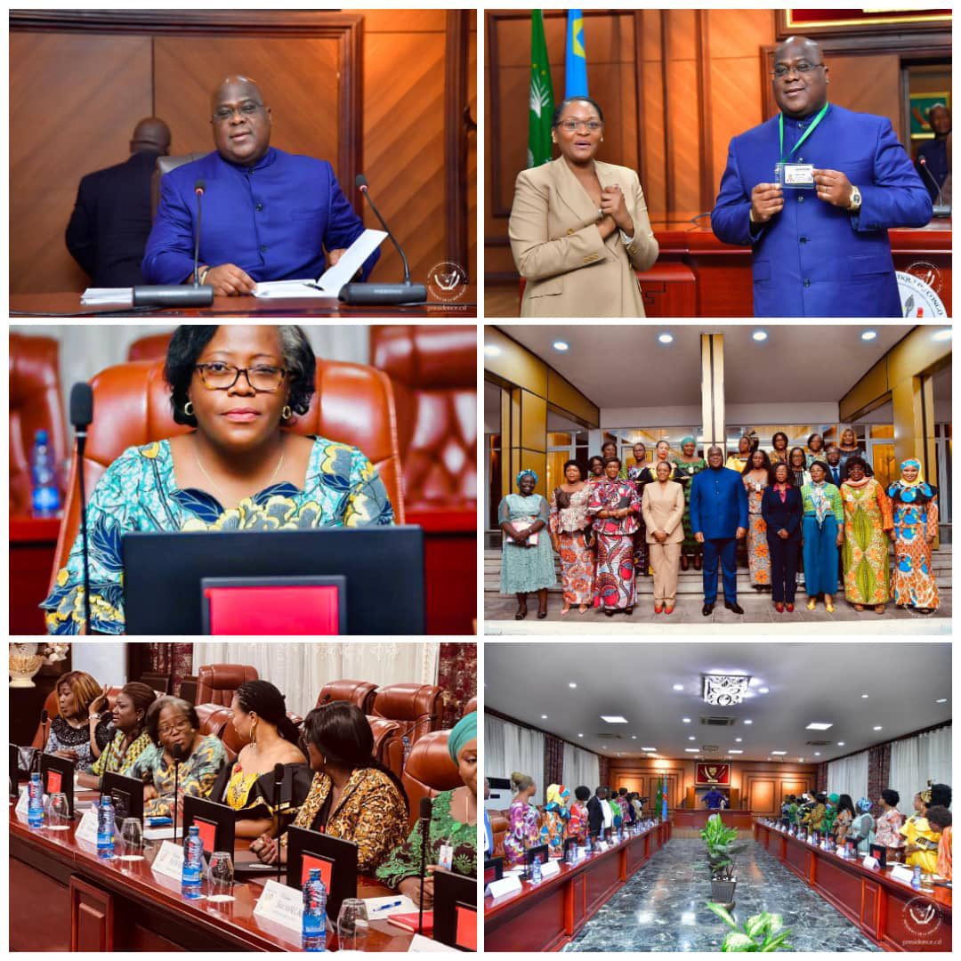 belilunt's tweet image. JIF 2023-8 mars: Conduites par la Présence.@LydieOmanga , Femmes d’Exception -@FDEC_243 ASBL,reçues par le Chef de l’Etat,S.E.@Fatshi 13 sur des thèmes variés: agrobusiness et croissance agricole,paix et sécurité,emploi des jeunes,…1 honneur d’y avoir participé et contribué.