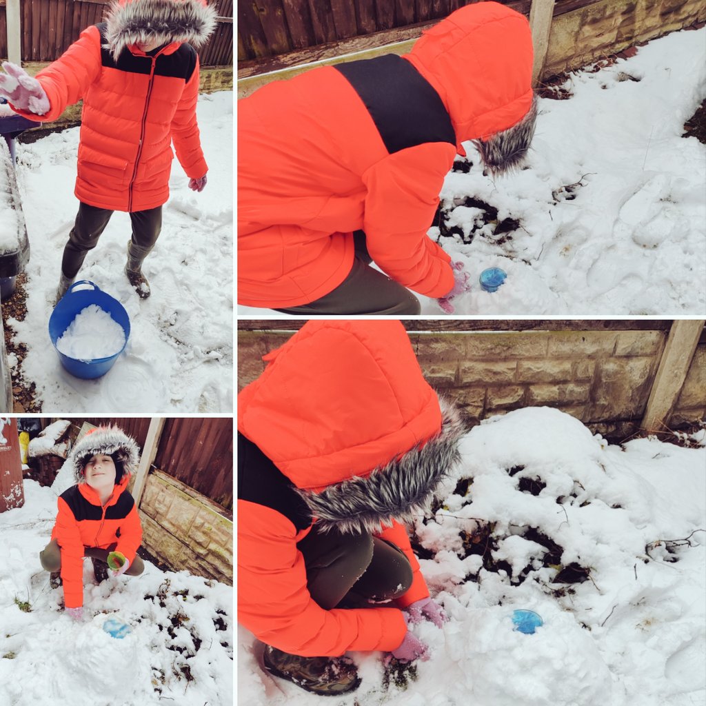 Gem_mem83's tweet photo. Josh exploring science with the snow making a blue lava volcano 🌋💙 @TeamOwls20 @TeamCherryDale ❄️ https://t.co/vVNpezc4Sx