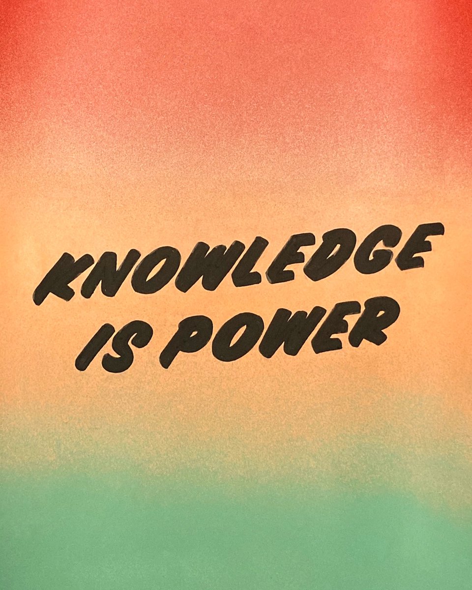 everydayphrase_'s tweet photo. #KnowledgeIsPower A hand painted phrase everyday

#inspirational #quote #art #funny #print #original #handpainted #signwriting #font #everydayphrase #quoteoftheday #spraypaint #graffiti #saying #artforsale #artist #everyday #daily #alwayshandpaint #typography #colourscheme https://t.co/djZPqC9tIv