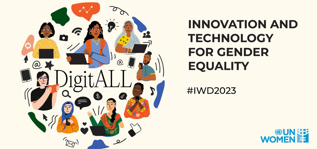 REMINDER: Join us today for a webinar to explore contemporary issues around #innovation, #technology and #genderequality in the digital age, hosted by <a href="/AfDB_Group/">African Development Bank Group</a>’s Gender, Women and Civil Society Department.

➡️  bit.ly/3yeXH2K #IWD2023 #DigitALL
