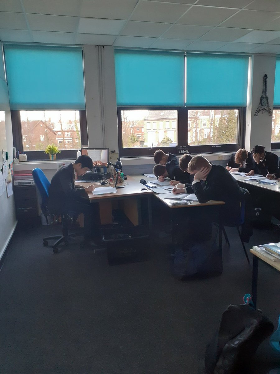 Year 11 taking control with model paragraphs on the visualiser #HardworkTrustFairness