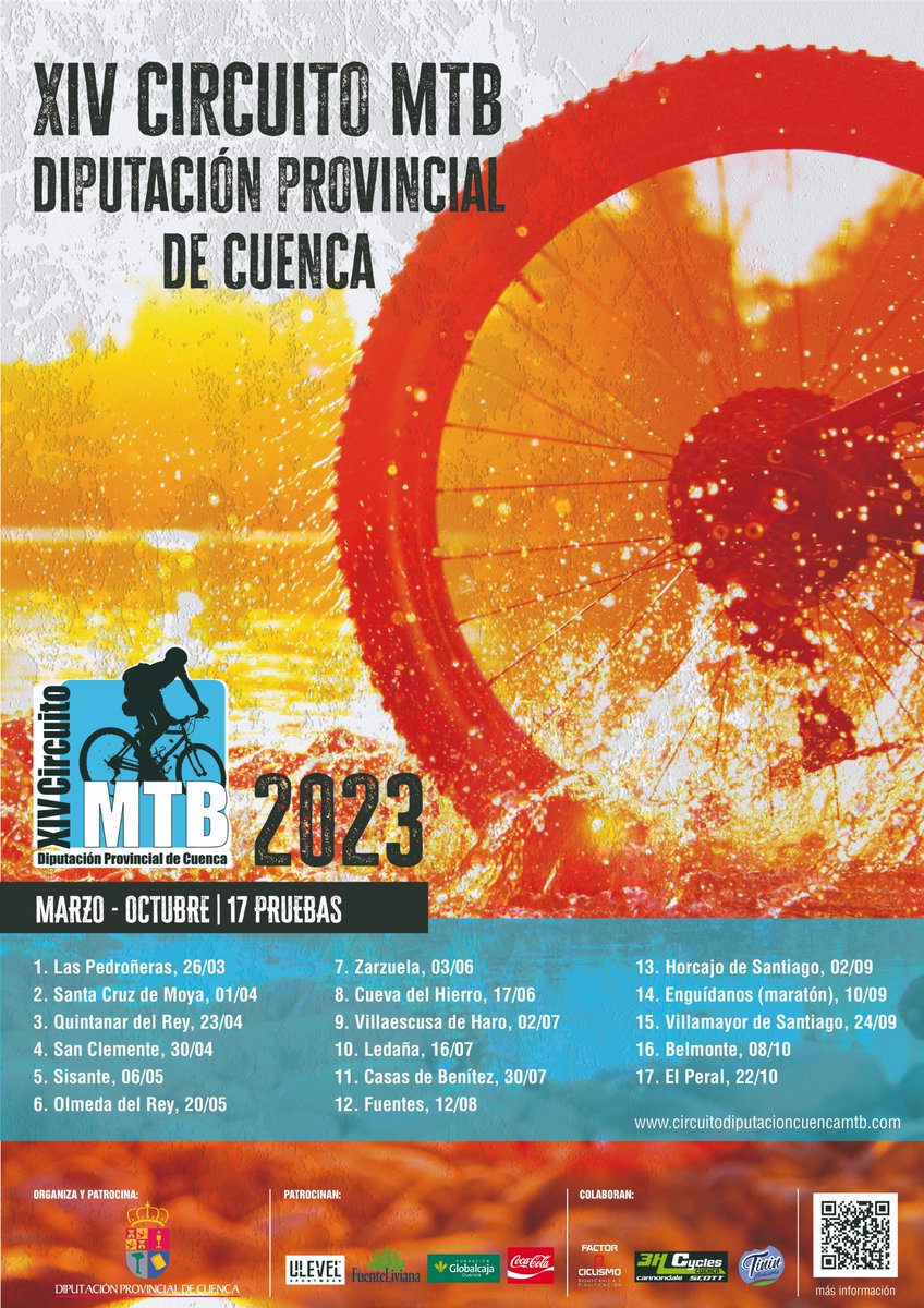 Os recordamos que el plazo para inscribirse al XIV CIRCUITO MTB “DIPUTACIÓN DE CUENCA” finalizará el próximo jueves 16 de marzo.

Inscríbete en 
circuitodiputacioncuencamtb.com/v2/index.php/i…

<a href="/dipucuenca/">Diputación de Cuenca</a> <a href="/somosglobalcaja/">Globalcaja</a> <a href="/F_Globalcaja_Cu/">Fundacion Globalcaja Cuenca</a>
#dipucuenca #cuenca #mtb #GlobalcajaConElDeporte
