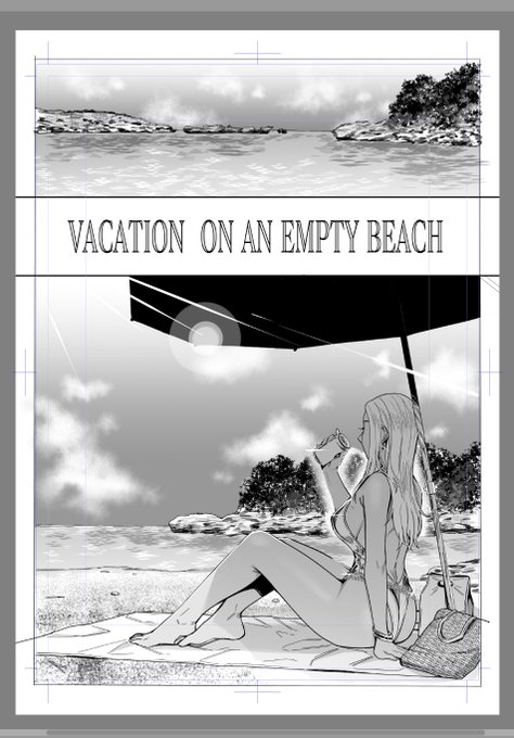 ネーム出来てないけどとりあえずイメージ掴むためにタイトルページ描くやつ 