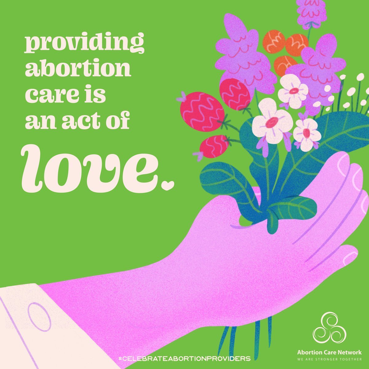 Avui se celebra l'#AbortionProviderAppreciationDay.

Agraïm a ginecòlogues, llevadores i professionals d'ASSIRs, d'hospitals i de clíniques acreditades la feina que fan proporcionant atenció sanitària essencial.

L'avortament és salut, és autocura.
🎨 <a href="/liberaljanee/">Liberal Jane</a> <a href="/AbortionCare/">Abortion Care Network</a>