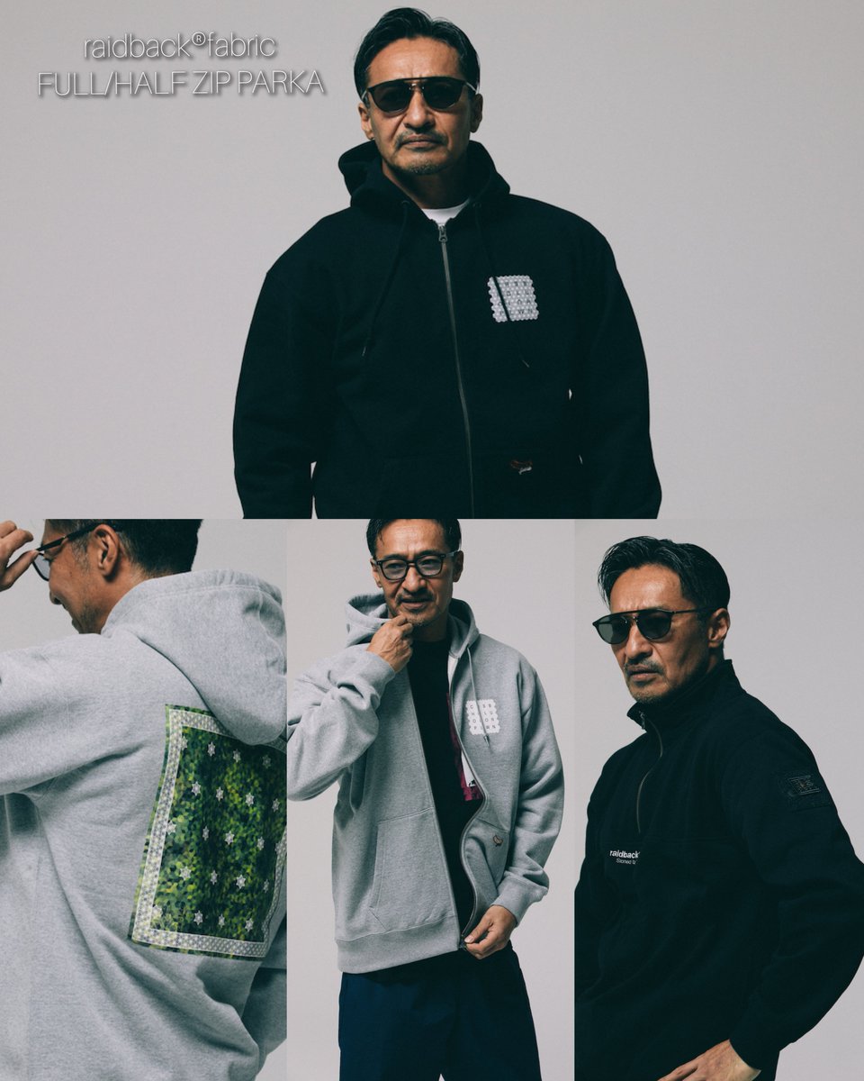 ichirowta_Gs's tweet photo. #BackChannel(#bkcnl)様の山口祥行さん着用raidback®fabric FULL/HALF ZIP PARKAが明日発売だぞ! https://t.co/KZntmzuv91