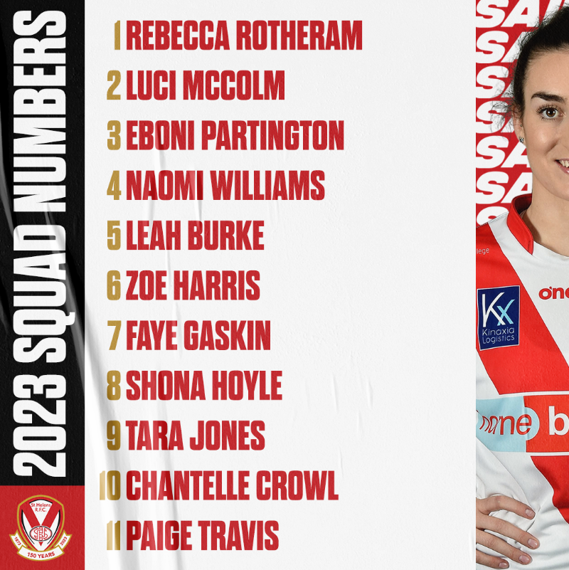 saints1890women's tweet photo. 🔴⚪️ 𝐎𝐔𝐑 𝟐𝟎𝟐𝟑 𝐒𝐐𝐔𝐀𝐃 𝐍𝐔𝐌𝐁𝐄𝐑𝐒 𝐇𝐀𝐕𝐄 𝐀𝐑𝐑𝐈𝐕𝐄𝐃! 🔴⚪️

We are delighted to confirm our squad numbers ahead of the 2023 season! Not long to go now until our first game...

Read More 👇

#COYS | #HistoryInTheMaking