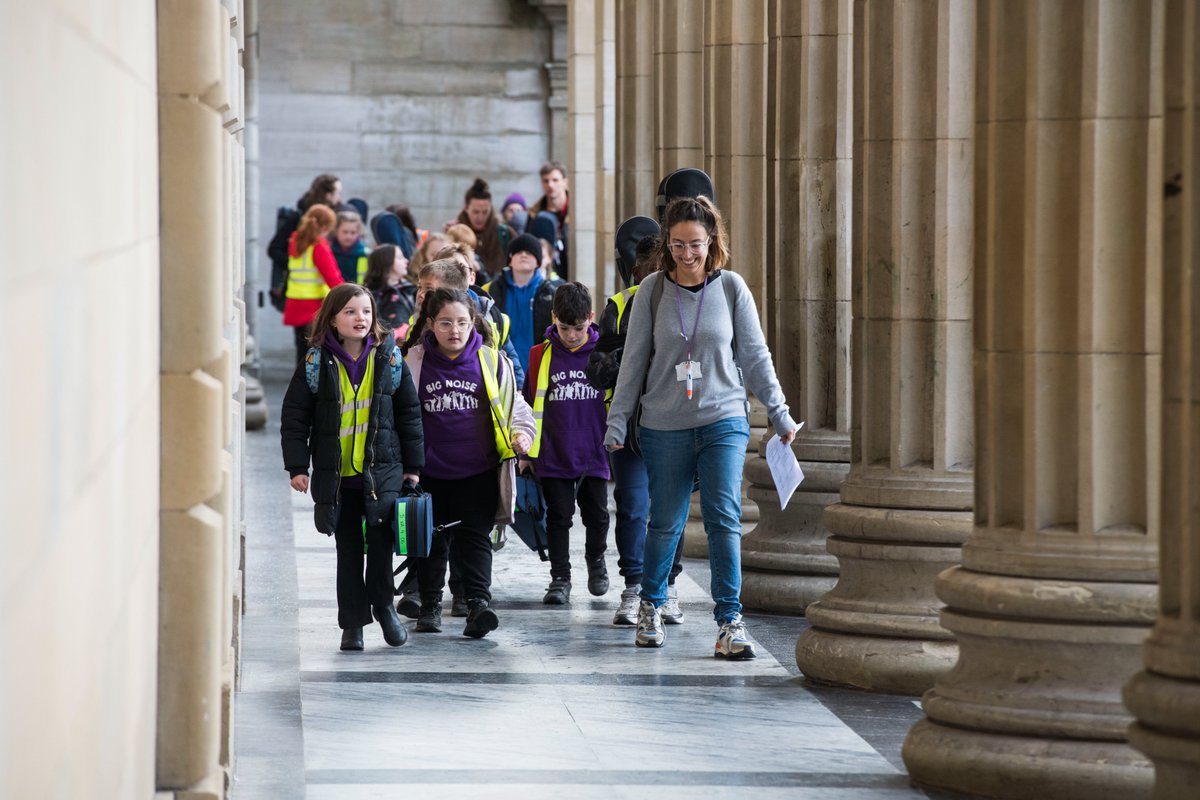 sistemascotland's tweet photo. 🤩 Our young superstars from #BigNoiseDouglas had a fantastic time @CairdHallDundee last night performing alongside the @RSNO 🎶

Experiences like these go a long way to help our children and young people with their self-belief and aspiration - thank you @RSNO 🙌 https://t.co/urCF8tdzH3