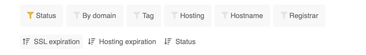 applowm's tweet photo. new display for ordering and filtering results @applowm #buildinpublic #ndd @domain #monitoring  #monitor #saas #tool https://t.co/3cAVcGlJ28