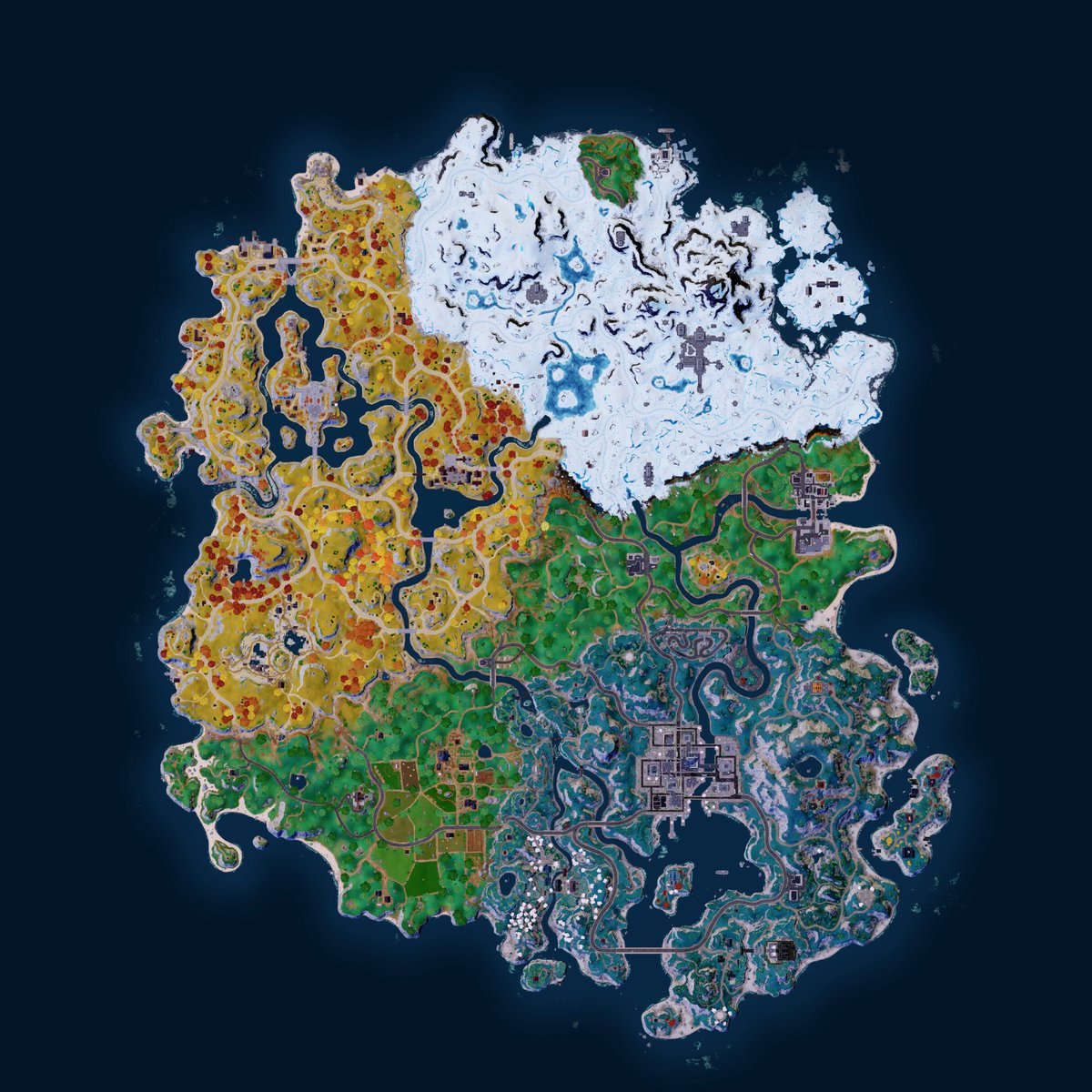 SeaDarkYT's tweet photo. #FortniteMEGA | • 📌🔥 Mapa do Capítulo 4: Temporada 2 (v24.00). Com e sem nomes em Pt-BR.

(📷: C/@iannzits). https://t.co/cEkmNkbJzy