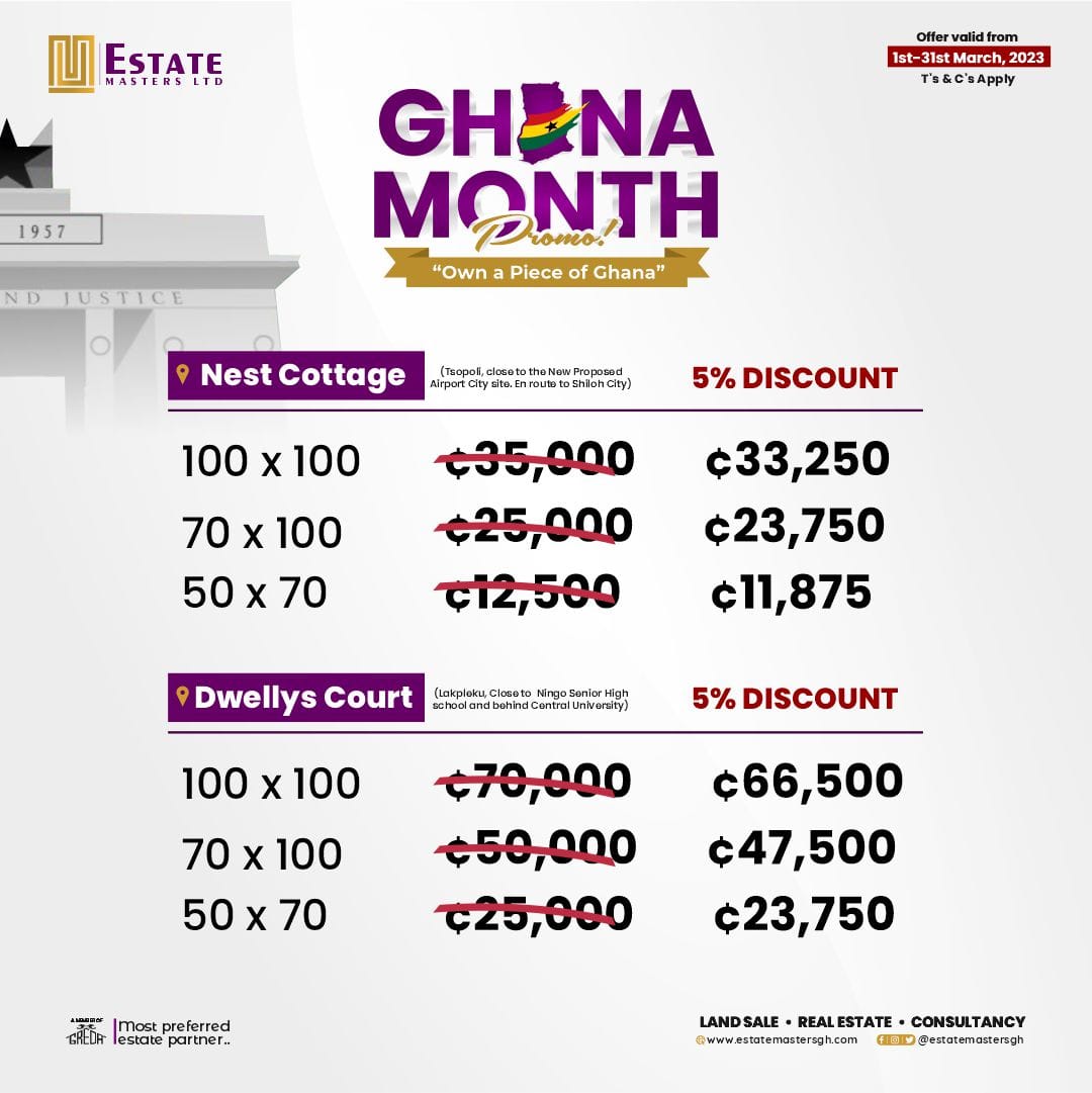 Richard73769542's tweet photo. Take control of your future and become a land owner today. Buy your lands from Estate Masters! Book your free site tour today!
Contact us on: 0593884698 for details.
Whatslink: https://t.co/BEFKiJ8uU4
Desmond | pork | kyere | Military high command | patrick kpozo | #19year https://t.co/RW8BB5cI8b