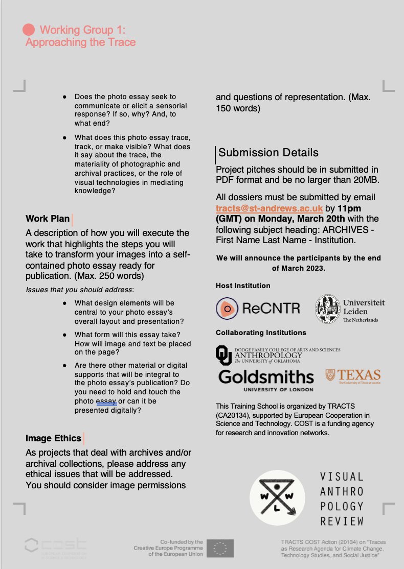 CfP // Are you a graduate student or a recent postdoc? Are you developing a research project that interrogates or engages with archives and images? Are you interested in multimodal methods? 

Apply to the "Archival Memories: Image, Sequence, Knowledge" multimodal Training School.