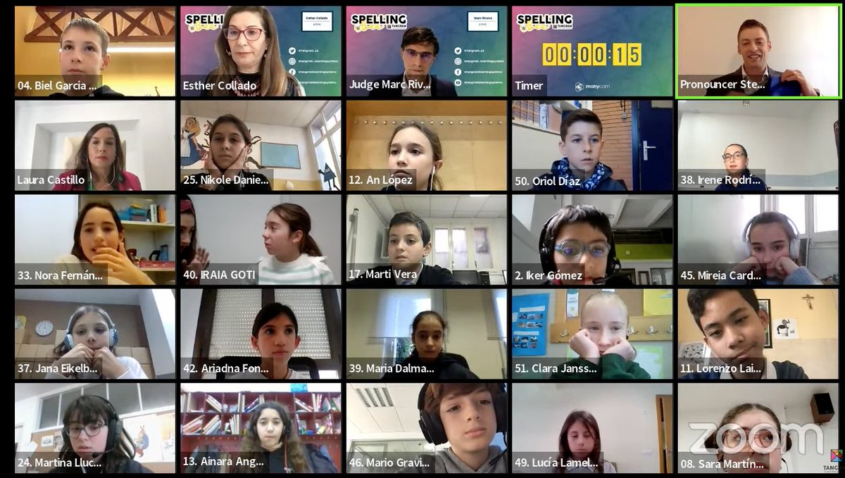 Tangram_LS's tweet photo. "🐝 Spelling Bee | Comienzan a deletrear los primeros concursantes del CHAMPIONS DAY... ¡Lo están haciendo genial! 🤩
#XISpellingBee #HappytoLearn https://t.co/XrRwxQywKr