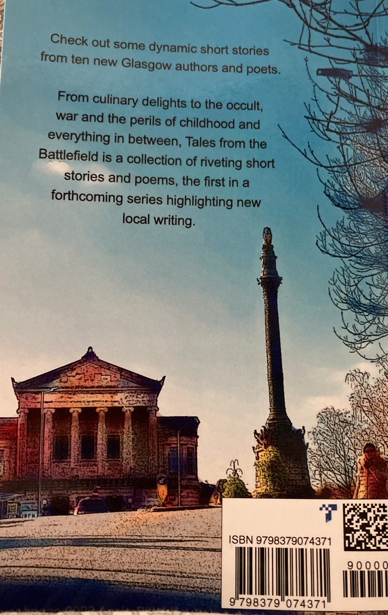 artmarcollage's tweet photo. Looking forward to reading this book of short stories & poems. Launched last night at #LangsideLibrary, front cover depicts #LangsideMonument & old Victoria Hospital. It includes works from 10 new writers including #MarcoGiannasi successful proprietor of #BattlefieldRestaurant. https://t.co/Bo4GCl3QkJ