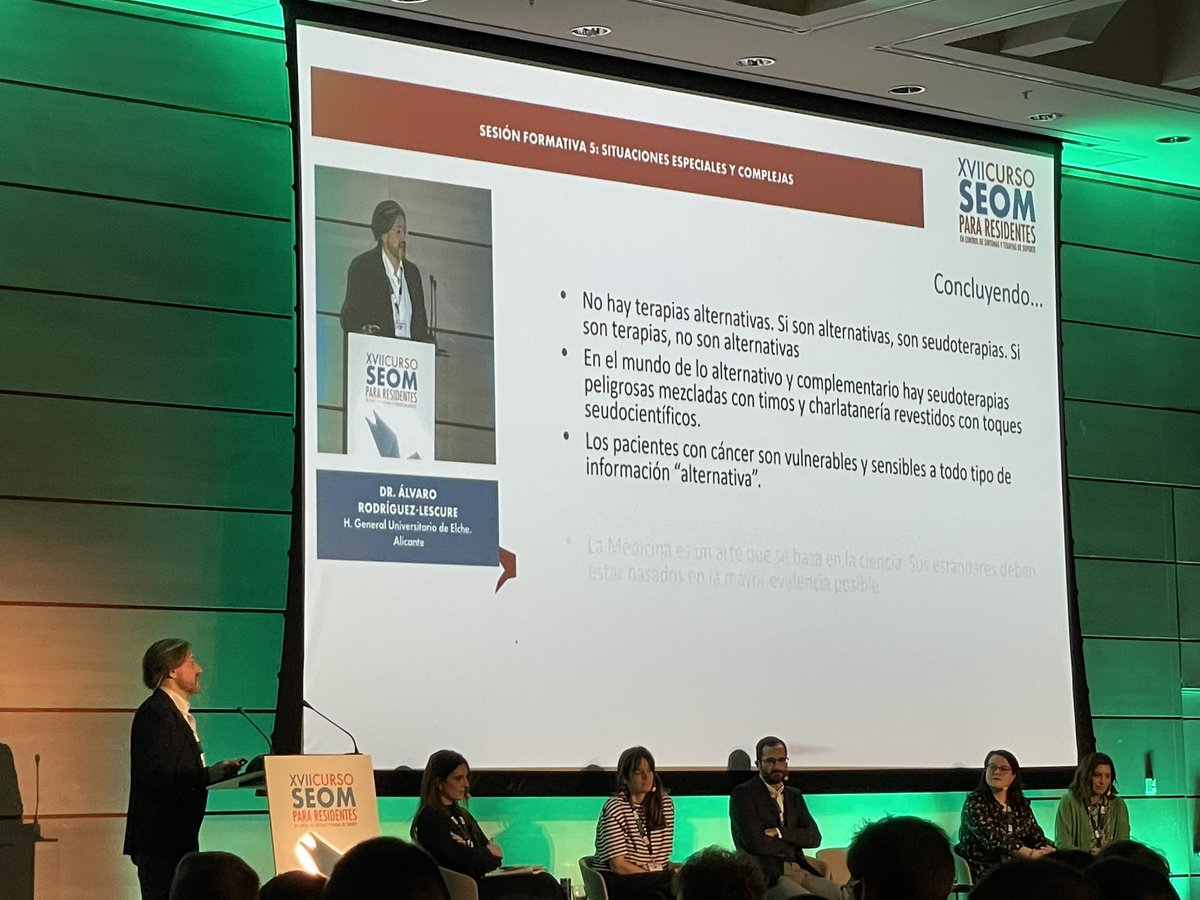 Las personas con cáncer, como cualquier colectivo vulnerable, son carne de cañón para las estafas y los timos. Las terapias mal llamadas alternativas, no son terapias. #mirSEOM23 <a href="/Baricorcho/">Baricorcho</a> <a href="/_SEOM/">SEOM</a>