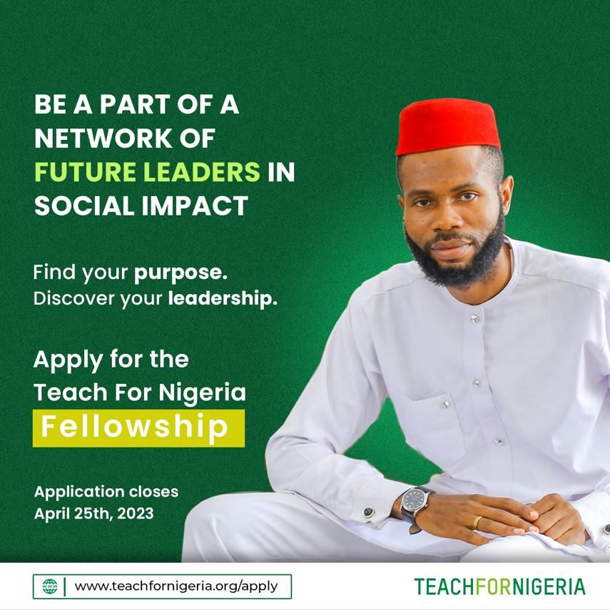 Are you looking to make a real difference in the world? Do you believe that education is the key to building a brighter future for all? 

Teach for Nigeria is passionate about creating sustainable solutions to some of the most pressing educational challenges in Nigeria.