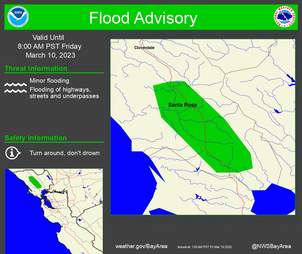 NWSBayArea's tweet image. Flood Advisory Now in Effect until 8 AM PST This Morning. nwschat.weather.gov/p.php?pid=2023…