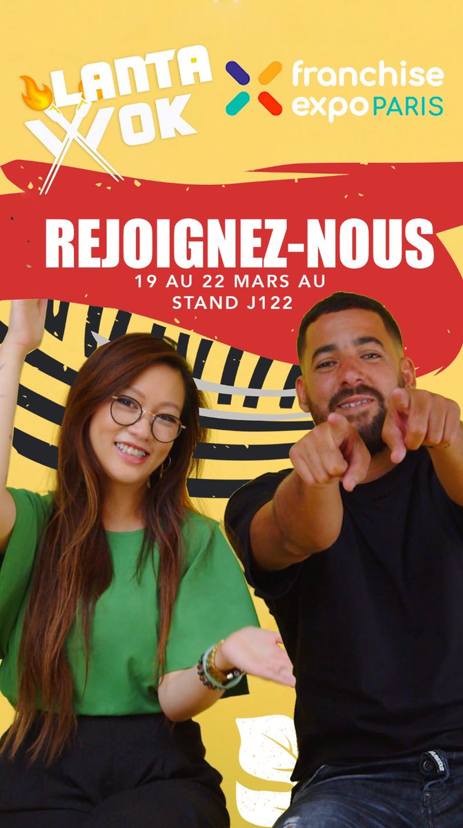 💥L'HEURE DE LA RÉUNIFICATION A SONNÉ💥

✨Toute la team de Lanta Wok vous attend du 19 au 22 mars à Franchise Expo ! 

🔥Venez découvrir sur place notre stand qui vous immergera dans l'univers de l'un de nos restaurants!