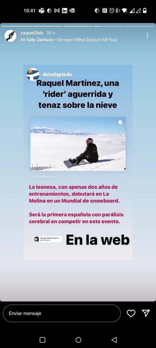 Cristi_Aran's tweet photo. Quiero manifestar mi admiración a una persona, gran deportista y sobretodo a una gran mujer, amiga.
Raquel Martínez la primera mujer con parálisis cerebral que va ir a unos mundiales en La Molina! Raquel Felicidades por no haberte rendido y por tu perseverancia. https://t.co/TsbuueCTuk