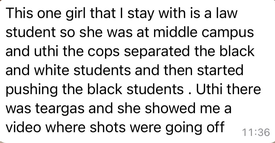 _mishLLC's tweet photo. This is @UCT_news response to students protesting peacefully for their chance at education. Naturally, the criteria for whose right to education deserves protection is racialised. Best uni in Africa though right? https://t.co/77RHJJWBFI